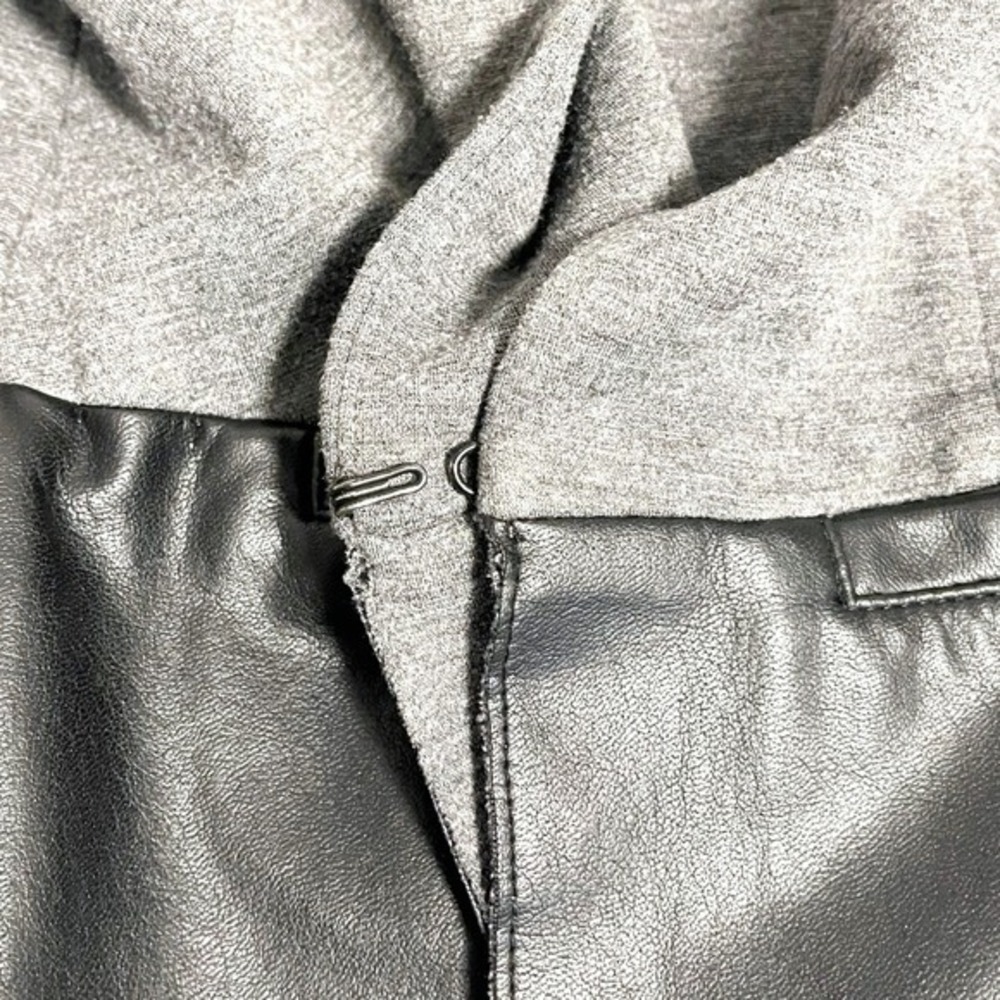 Bailey 44 Knit‎ Blazer Jacket Womens Size M Gray Faux Leather Trim Career - Picture 4 of 11